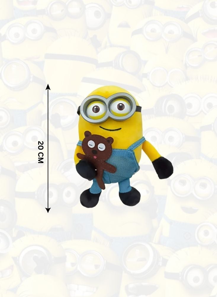 Premium Minions Teddy Bear Plush Toy – Cute Minion Holding Teddy Soft Stuffed Character Doll - Image 4